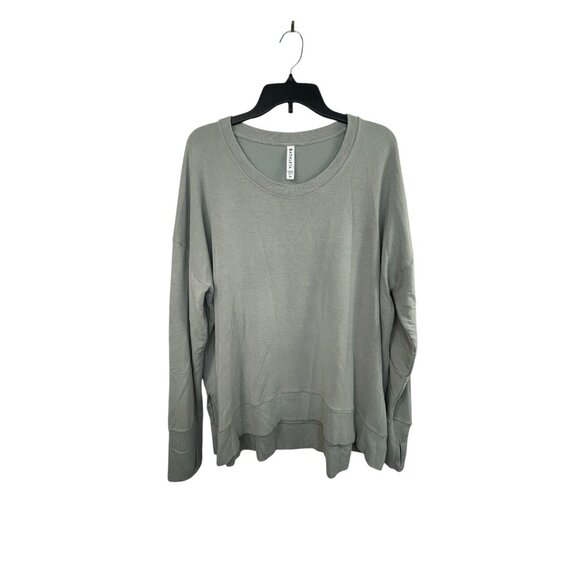 Athleta Gray Long Sleeve Modal Blend Sweatshirt XL - Picture 1 of 6